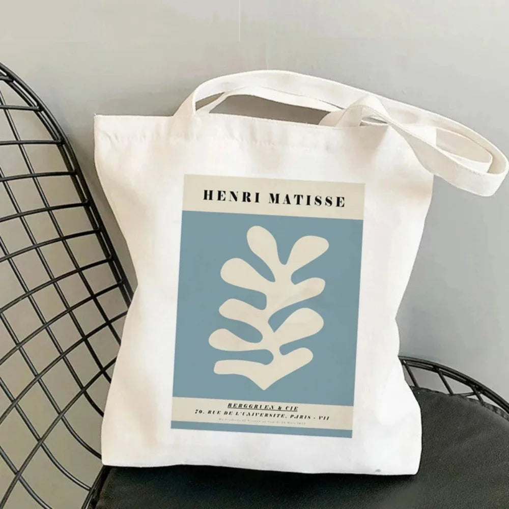 Abstract Flower Art Canvas Handbag Durable and Environmentally Friendly Work School Shopping Daily Commuting Yoga Shoulder Bag