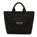 Solid Color Canvas Tote Bag, Japanese Simple Style Handbag for Office Workers, Students & Moms, Casual Daily Carry Bag