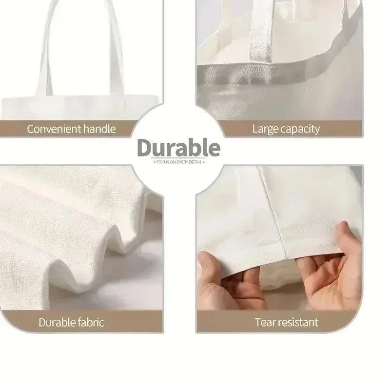 Abstract Flower Art Canvas Handbag Durable and Environmentally Friendly Work School Shopping Daily Commuting Yoga Shoulder Bag
