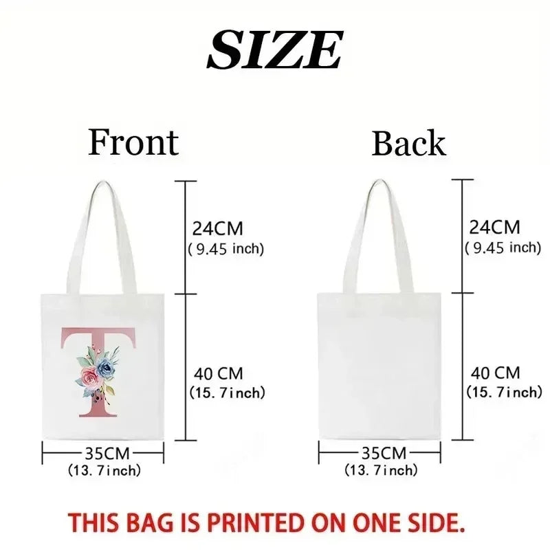 Abstract Flower Art Canvas Handbag Durable and Environmentally Friendly Work School Shopping Daily Commuting Yoga Shoulder Bag
